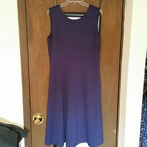 Land's End navy midi dress